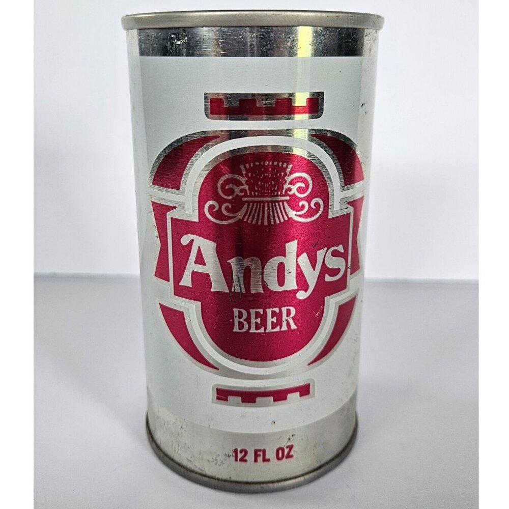 ANDY'S BEER RED & WHITE empty steel can Schell New Ulm MINNESOTA 1978 pull tab
